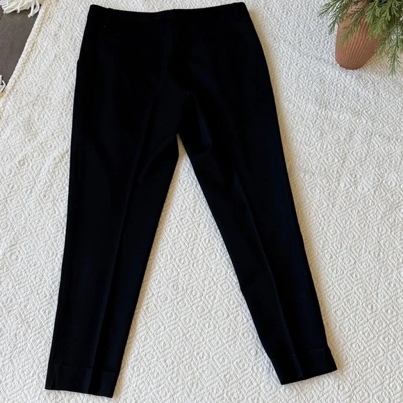 Theory Women's Wool Black Straight Leg Pants Size 6 - Picture 10 of 13